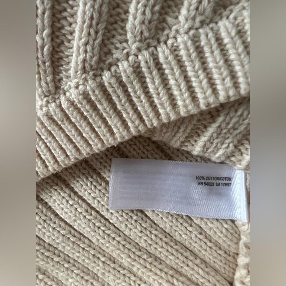 Old Navy Cream Ribbed Crew Neck Sweater - Picture 9 of 9